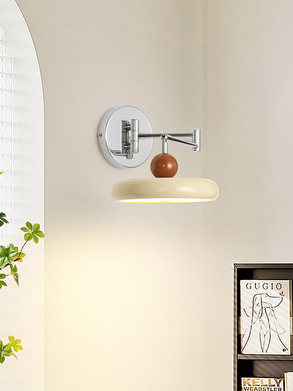 Applique murale créative à bras basculant en forme de soucoupe volante