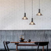 Lustre rétro à tête unique en ciment