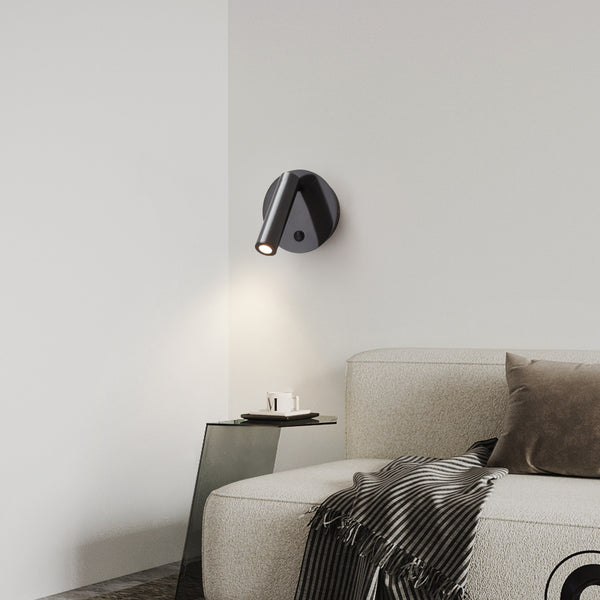 Lampe de chevet murale rotative tout en cuivre