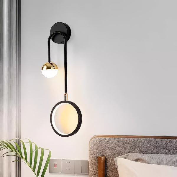 Applique murale LED minimaliste à double tête pour chambre à coucher