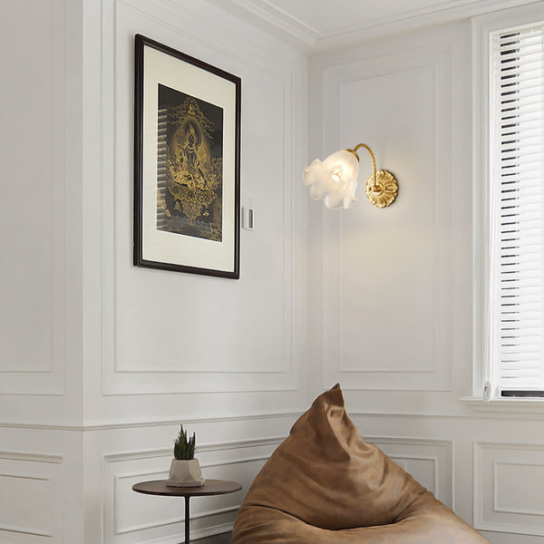 French retro lily of the valley flower wall lamp