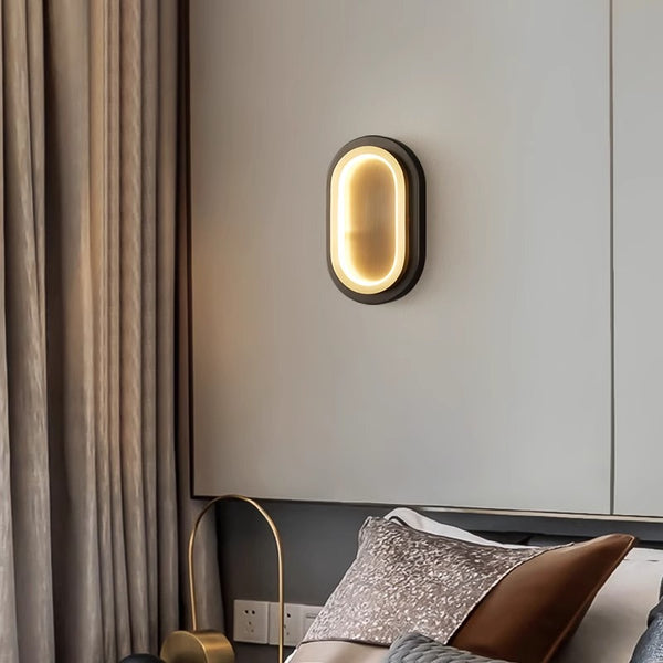 Creative all-copper bedside wall lamp