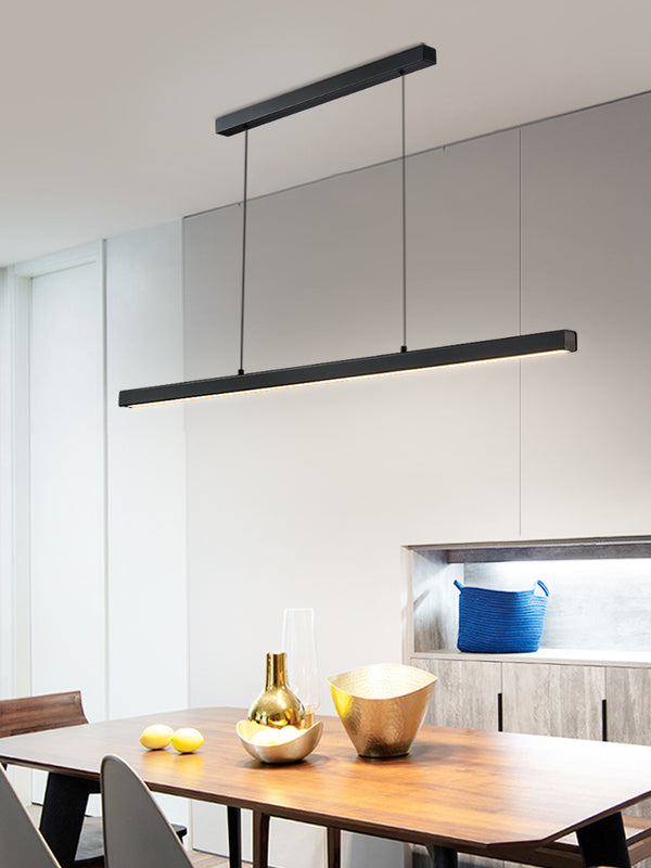 Lustre de restaurant à longue bande