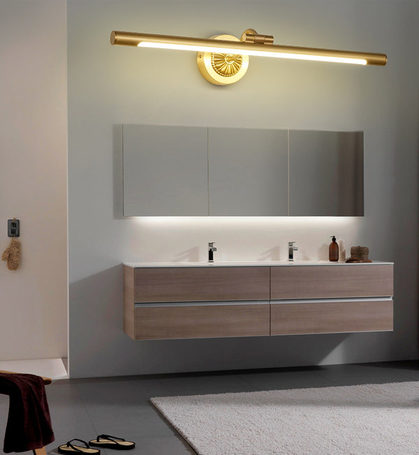 Applique murale simple avec miroir entièrement en cuivre