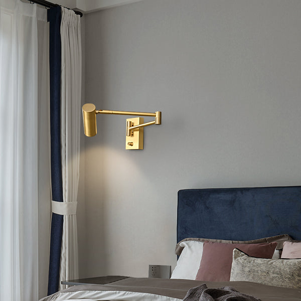 All copper swing arm wall lamp
