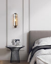 All copper glass bedroom wall light