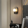 Nordic copper glass corridor wall lamp