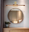 Foldable wood grain color LED mirror front wall lamp