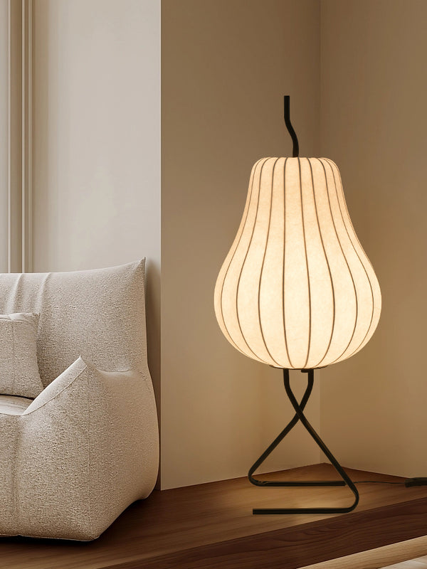 Cream style pear floor lamp