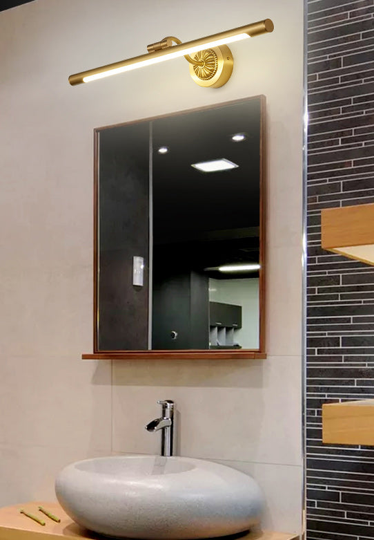 Applique murale simple avec miroir entièrement en cuivre