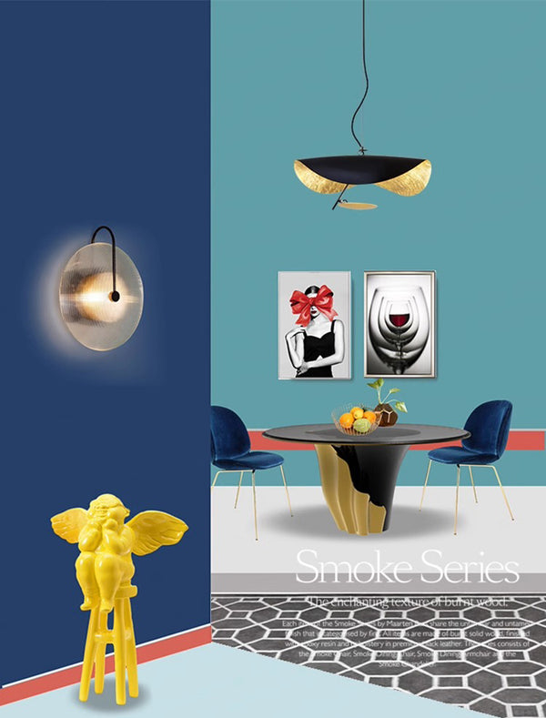 Nordic round glass aisle wall lamp