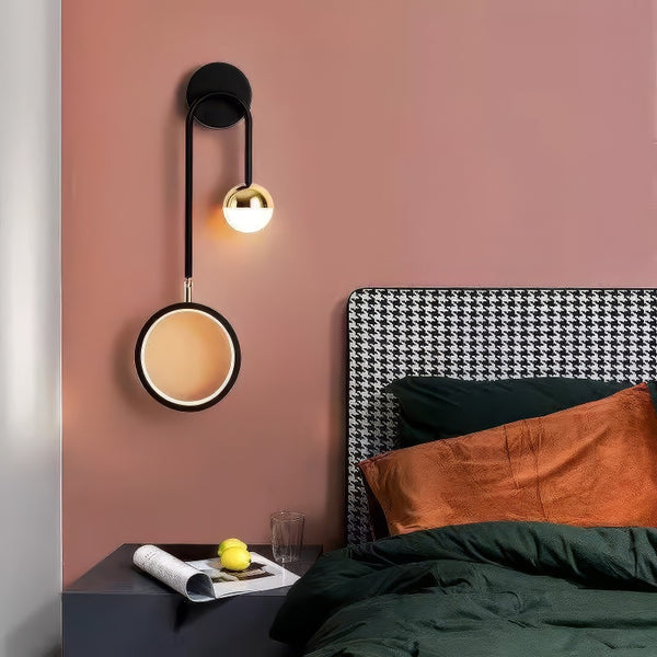 Applique murale LED minimaliste à double tête pour chambre à coucher