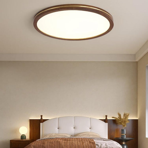 LED-Deckenleuchte aus Walnussholz