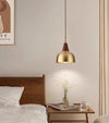 All copper walnut dining chandelier