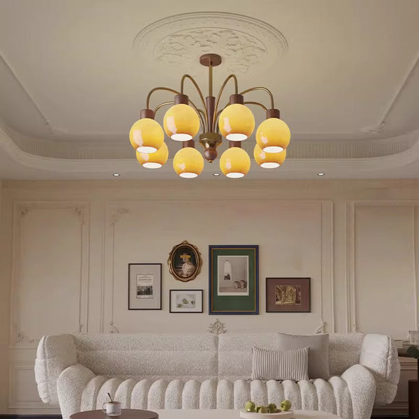 Cream style vintage persimmon chandelier