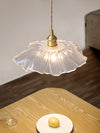 Lustre créatif en verre en forme de feuille de lotus