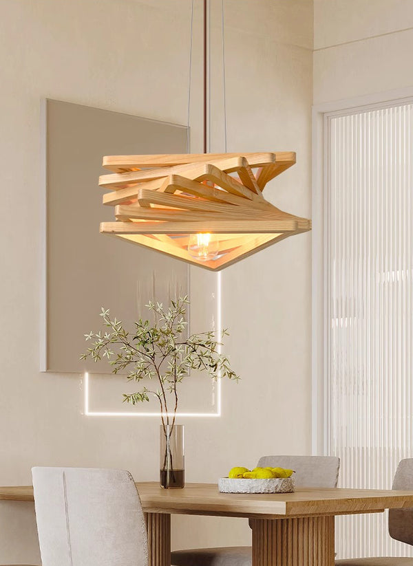 Modern personality solid wood chandelier