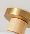 Deckenlampe aus Massivholz im cremefarbenen Stil