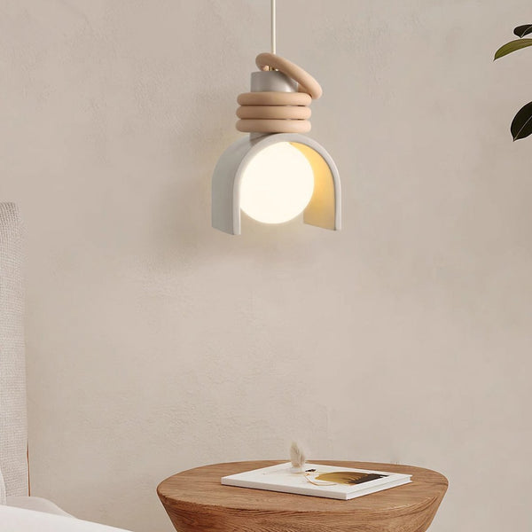 Wabi-sabi bedroom bedside chandelier