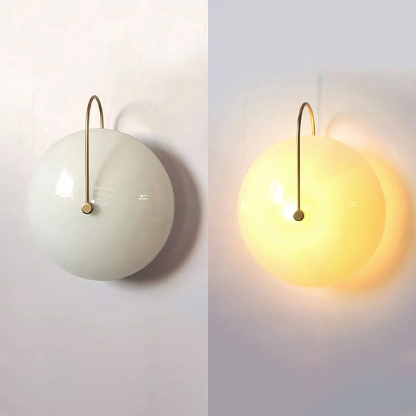 Nordic round glass aisle wall lamp