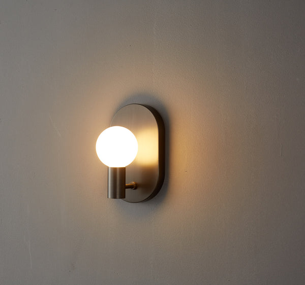 Nordic copper glass corridor wall lamp
