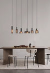 Lustre rétro à tête unique en ciment
