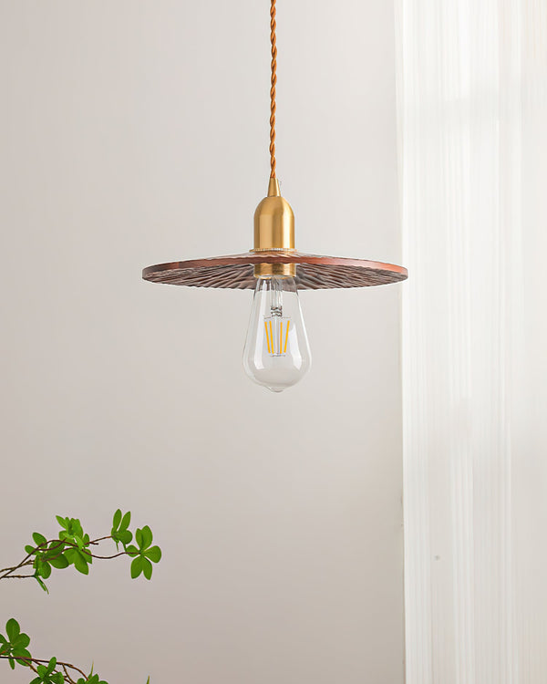 Black walnut single head chandelier
