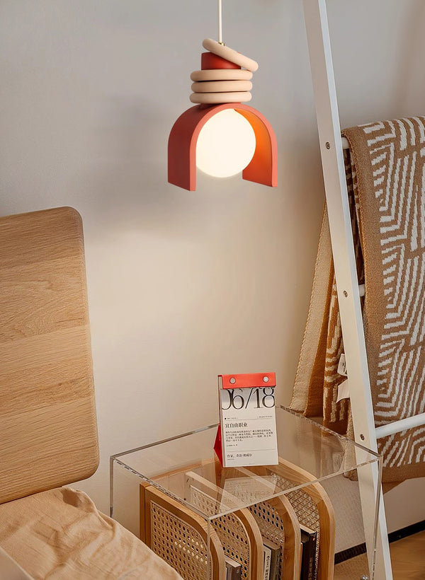 Wabi-sabi bedroom bedside chandelier