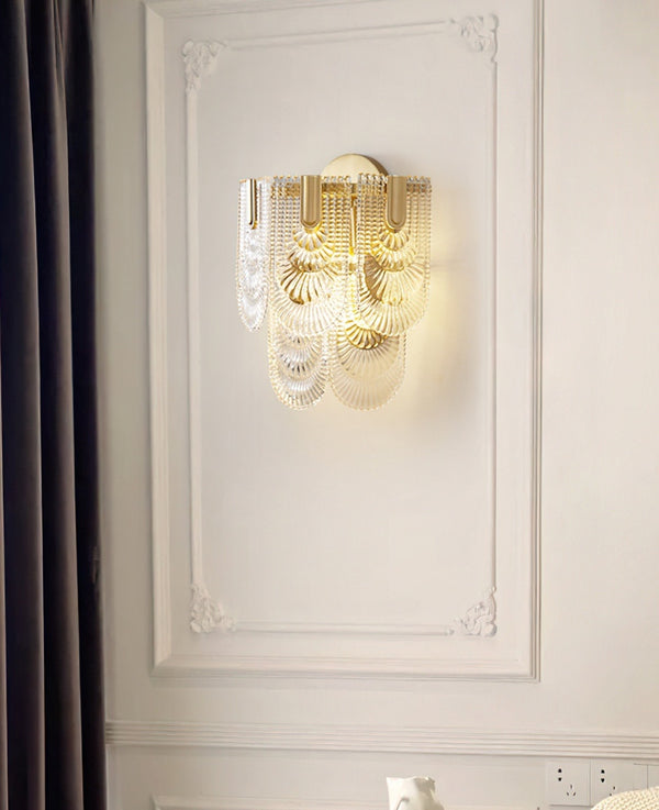 French creative glass aisle wall lamp