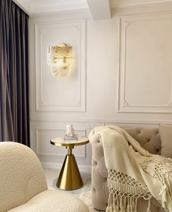 French creative glass aisle wall lamp