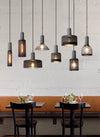 Lustre rétro à tête unique en ciment