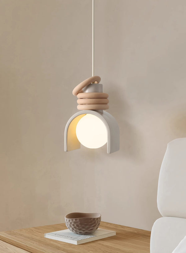 Wabi-sabi bedroom bedside chandelier