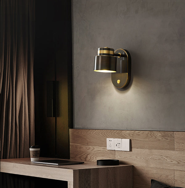 Lampe de chevet murale rotative pour chambre à coucher