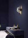 All copper spiral led wall light