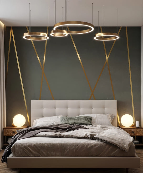 Simple round restaurant chandelier