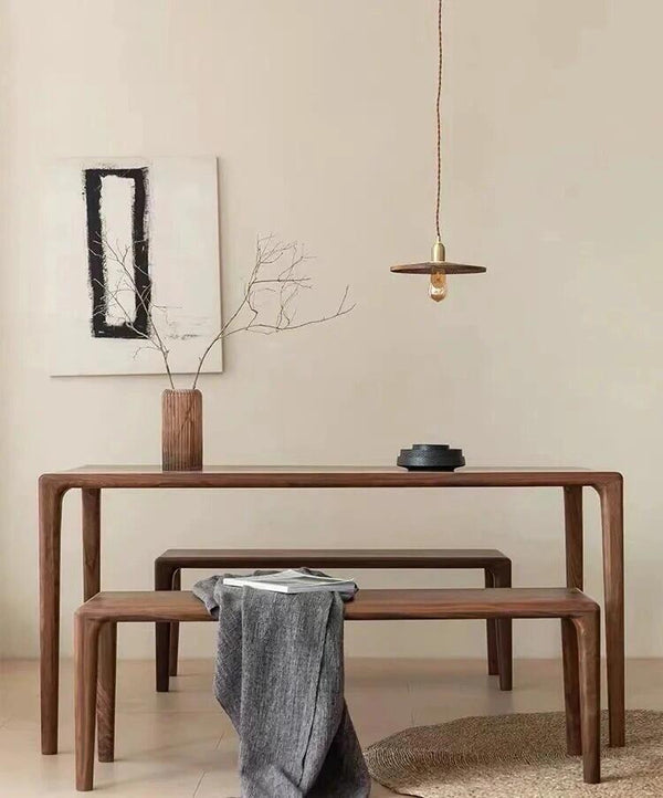 Black walnut single head chandelier