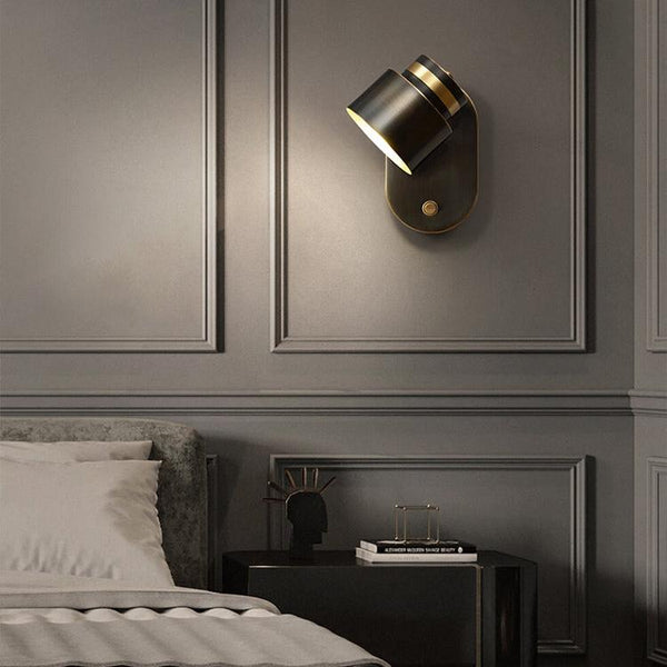 Lampe de chevet murale rotative pour chambre à coucher