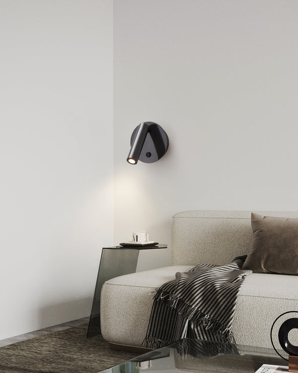 Lampe de chevet murale rotative tout en cuivre