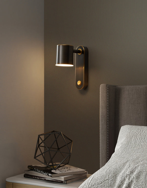 Applique murale de chambre à LED tout en cuivre