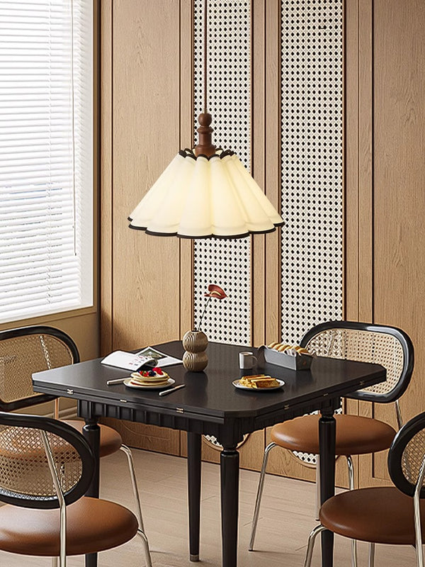 Lustre de restaurant en tissu rétro français