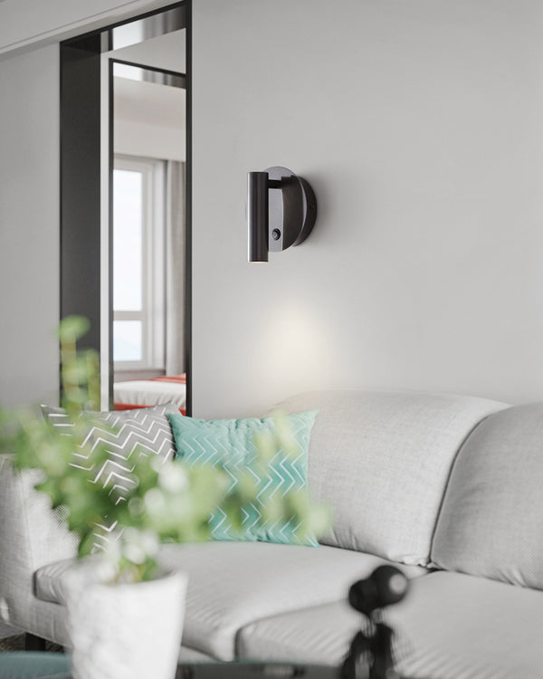 Lampe de chevet murale rotative tout en cuivre