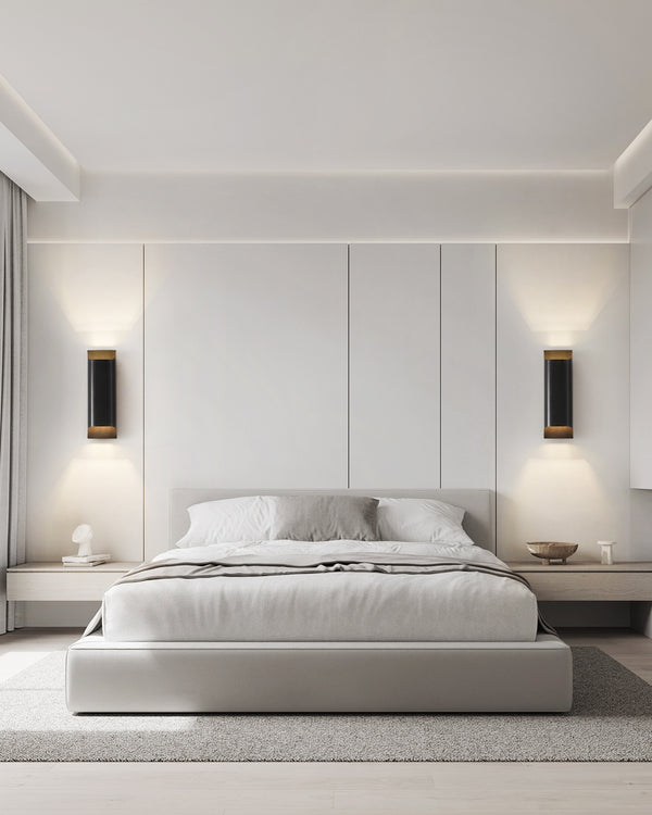 Applique murale d'allée à double tête tout en cuivre