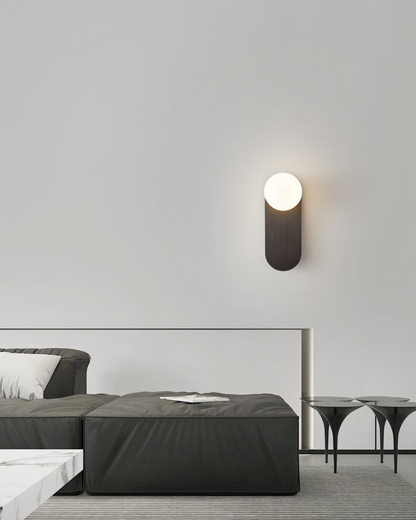 LED aisle glass wall lamp
