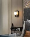 Nordic copper glass corridor wall lamp