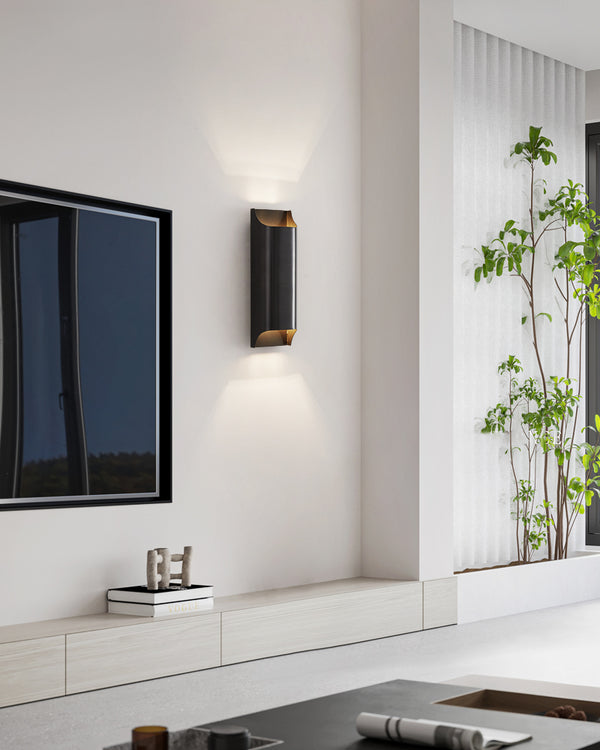 Applique murale d'allée à double tête tout en cuivre