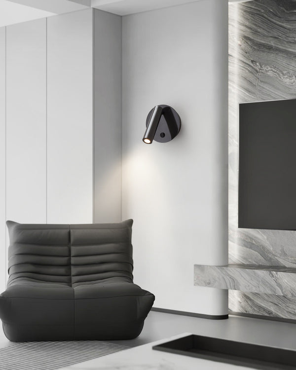 Lampe de chevet murale rotative tout en cuivre