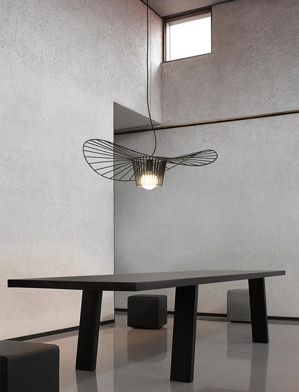 Straw Hat Chandelier