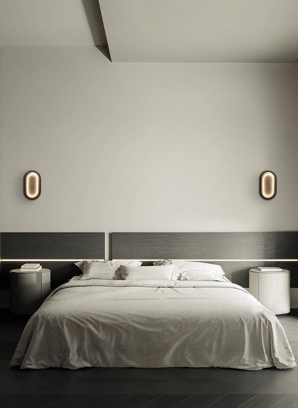 Creative all-copper bedside wall lamp