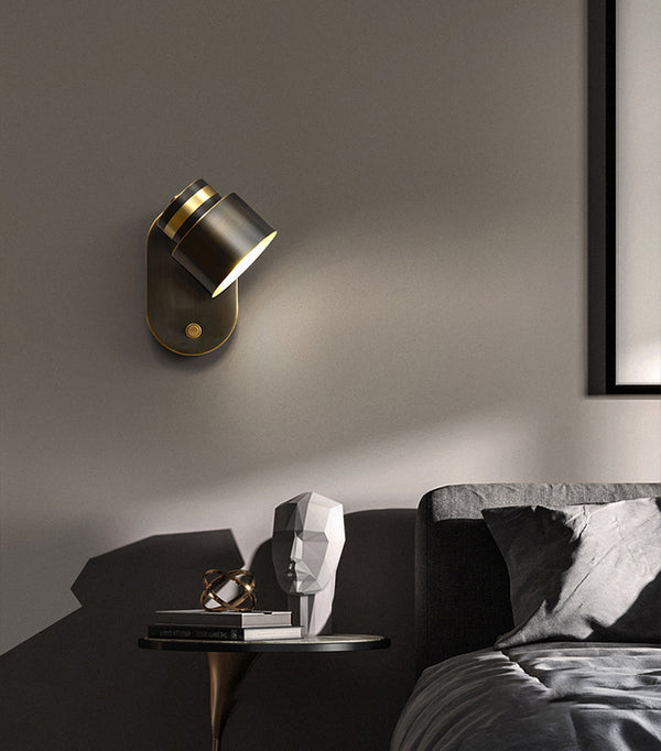 Lampe de chevet murale rotative pour chambre à coucher