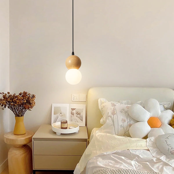 Kronleuchter aus Holzwindkürbis im japanischen Stil